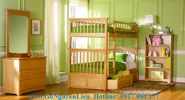 Gỗ sồi: Cách lựa chọn giường tầng  bằng gỗ sồi hợp lý an toàn cho bé