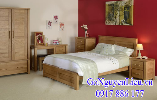 nội thất gỗ sồi trắng (white oak) trong phòng ngũ nội thất gỗ sồi trắng (white oak) trong phòng ngũ